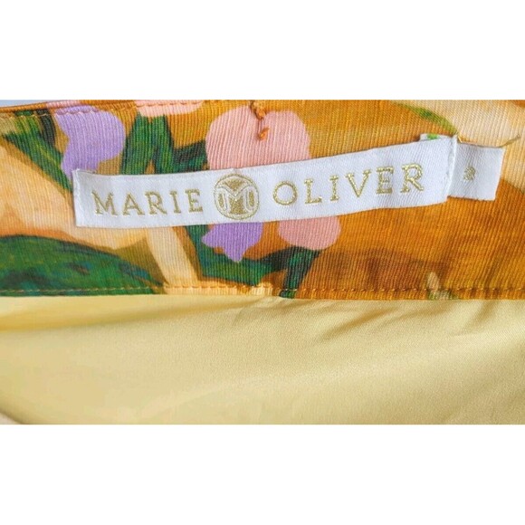 Marie Oliver Adler Skirt Floral Print Bohemian Ruffle Tiered Belt Size 2 378$ - Picture 7 of 10